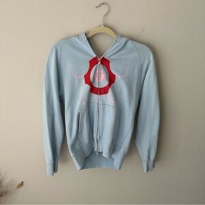 Apee by A Bathing Ape x Kaws Full Zip Women’s Hoodie Light Blue Rare
